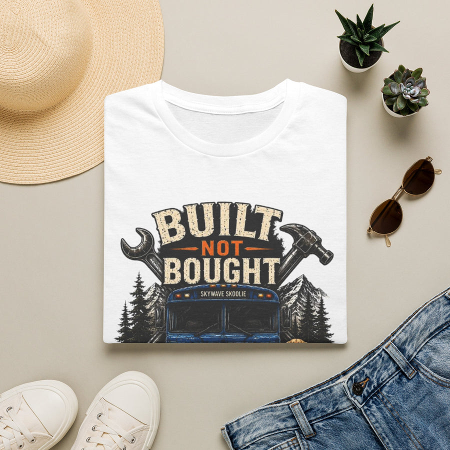 T-Shirt — "Built Not Bought" Mechanic Truck Tee (DIY Builder Gift)